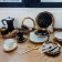 Ceramic lunch plate "In and Jan", d = 27 cm, black color