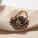 Ring for the scarf "Link", brown color in black gold