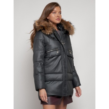 Winter jacket, size 46, dark gray color-10