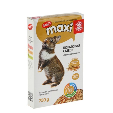 The fodder mixture "Eshka Maxi" for rabbit "Main diet", 750 g