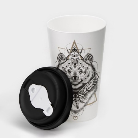 A plastic glass with a valve "Animals", 550 ml-1
