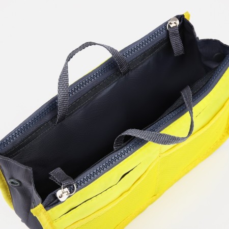 Cosmetic bag-organizer on lightning, yellow color-2