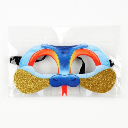 New Year! Carnival mask "Snake" with golden sparkles-5