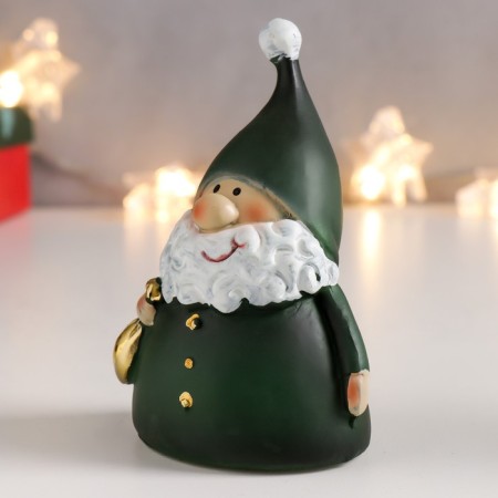 Souvenir Polystone "Grandfather Frost in a black caftan with a candy/bag" mix 10x6x5 cm-4