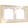 Frame W0022851, 2 Baguette sockets, ivory brass