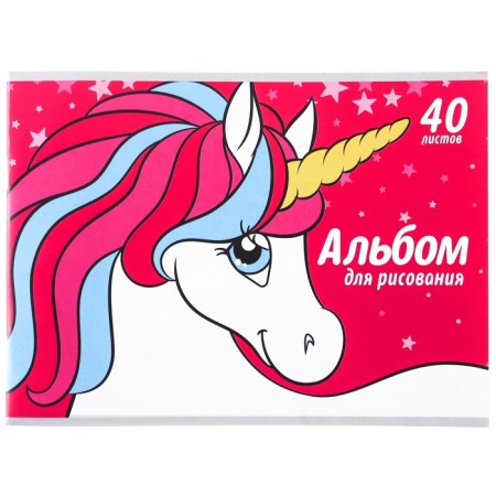 Album for drawing A4, 40 sheets 100 g/m², on paper, Minnie Mouse and unicorn-2
