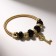 Mardgeri Assorted Bracelet key, black and golden color in gold, d = 6.5 cm