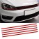 A car sticker, a reflective strip, 40 × 0.7 cm, red, set 5 pcs