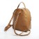 Women's backpack made of artificial leather with lightning, 1 pocket, beige color
