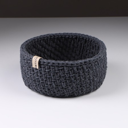 Baby basket, 16 x 7.5 cm, gray, cotton-1