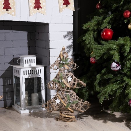 LED figure "Christmas tree" 38 × 55 × 13 cm, metal, textiles, batteries AAX2 (not in the kit), glow warm white-1