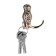 Hook furniture tundra TKD023, two -rod, copper
