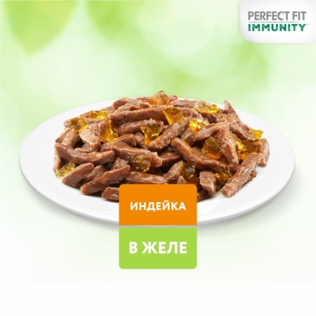 Wet feed Perfect Fit immunity for cats, turkey, spirulina, spider, 75 g-9