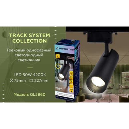Summer LED Snow -Front Ambrella Track System GL5860, 30W, LED, Black Color-3