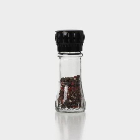 Mill for spices, plastic mechanism, 80 ml, black color