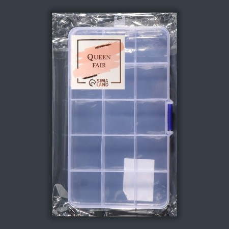 Organizer for decor, 15 cells, 17.4 × 10 × 2.2 cm, the color is transparent-5