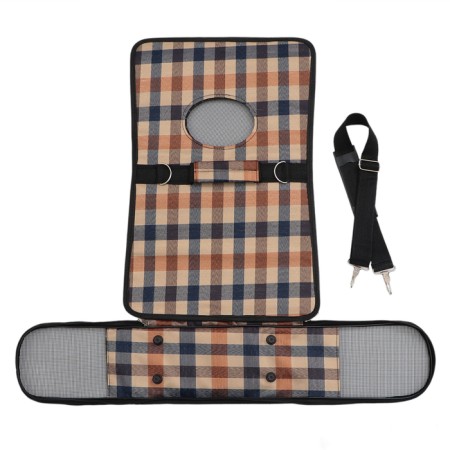 Bag - carrying for animals with a curtain, size S, 37 x 20x 24 cm, checkered-11
