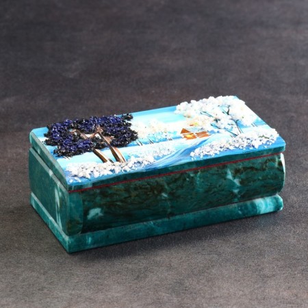 Casket "Winter" 15x7x5.5 cm, stone baby, coil-5
