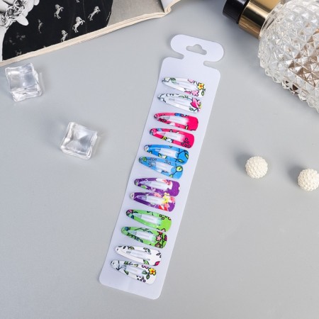 Invisible hair "Camilla", set 12 pcs., Summer Color, 3 cm, mix-1