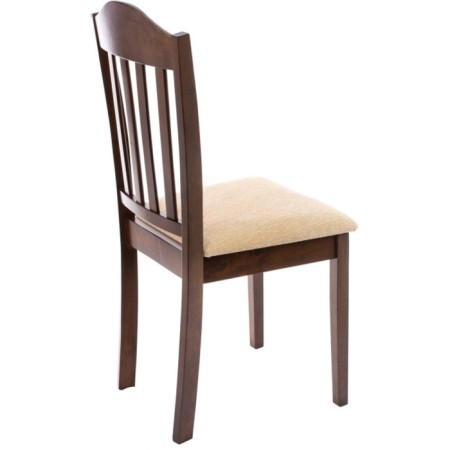 Wooden stool Midea array of gvee/fabric, nut/beige 43x48x94 cm-7