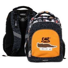 School backpack Erich Krause ergoline 15l, 39 x 28 x 14 cm, ergonomic back, Funny Kittens 56779
