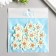 Decor for creativity Textile embroidery "White chamomile" 2.5x2.5 cm