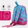 Baby backpack on a zipper, an external pocket, a reflective strip, blue color