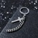 Piercing in the ear "Cross" with a chain, d = 9 mm, color silver
