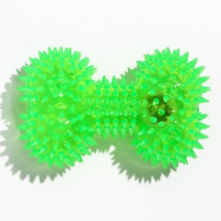 Dog toy "Lighty bone", TPR, 10.5 cm, green-1