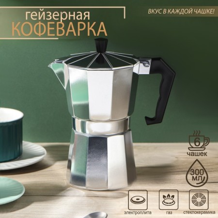 Coffee maker Geizer Dolyana Alum, for 6 cups, 300 ml