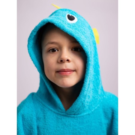 Children's robe, height 98 cm, turquoise color-4