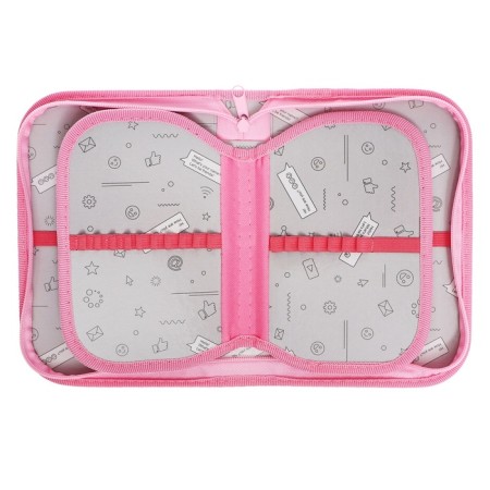 Penal 3 sections, tab inside, 140 x 210 x 40 mm, fabric, calligrata top Block "Anime Friends"-5