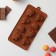 The form for decorations of the share "insects", silicone, 22 × 11.5 × 2 cm, 8 cells, brown color