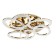 Causteen with PDU "Mons" 6xled 285W 3000-6000k gold 97x97x15 cm