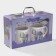 A set of ceramic mugs with spoons and stands "Lavender Bouquet", 2 items: 330 ml, Mix drawing