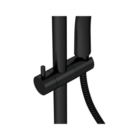 The shower system Cersanit Brasko Black A63112, thermostat., Shower 3 dir., Hose 150 mm, black-1