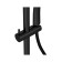 The shower system Cersanit Brasko Black A63112, thermostat., Shower 3 dir., Hose 150 mm, black