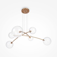 Suspension lamp Maytoni Mod172PL-06BS, 6XG4, 20W, 130x340.7 cm, brass color