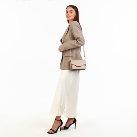 Women's bag with lightning, beige color-12