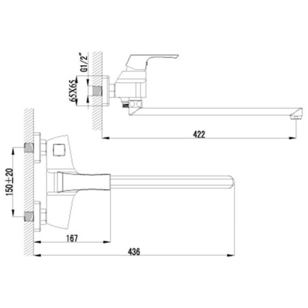 Lemark Unit LM4517C bath mixer-1