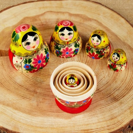 Matryoshka "Semenovskaya. Maria", 5 puppet, higher category-3