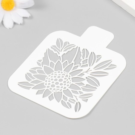 Sunflower stencil 9x9 cm-1
