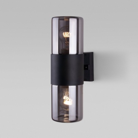Street wall lamp Elektrostandard, Roil, 175x110x340 mm, E27, black color-1