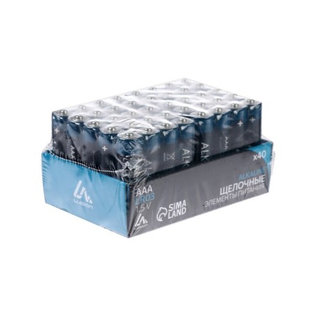 Alkalin battery (alkaline) Luazon, AAA, LR03, set 40 pcs-3