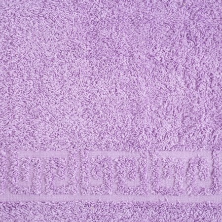 Terry towel with a Greek border 50x90 cm, regal orchid, cotton 100%, 430g/m2-2