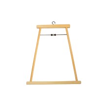 Bird swings in a cage wooden, large with beads, 17 x 0.8 x 19.5 cm