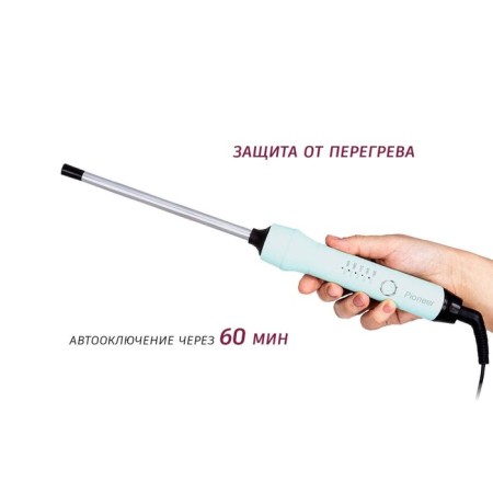 Pioneer HS-10124 curling iron, ceramics, d = 10 mm, up to 200 ° C, turquoise-3