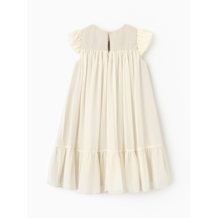 Платье для девочки MINAKU: PartyDress, цвет молочный, рост 122 см-2