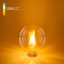 Филаментная светодиодная лампа Elektrostandard, G95 F, 95х95х136 мм, 6Вт, E27, 850Лм, 3300К