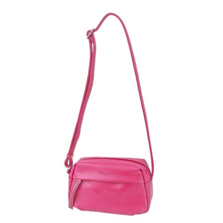 Bag Female claim. Kozh, lightning, pink color
